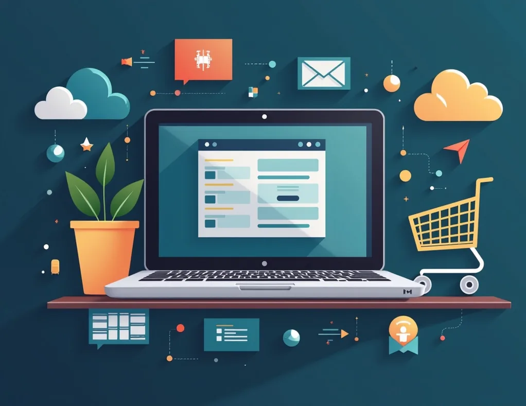 E-commerce business course with laptop training